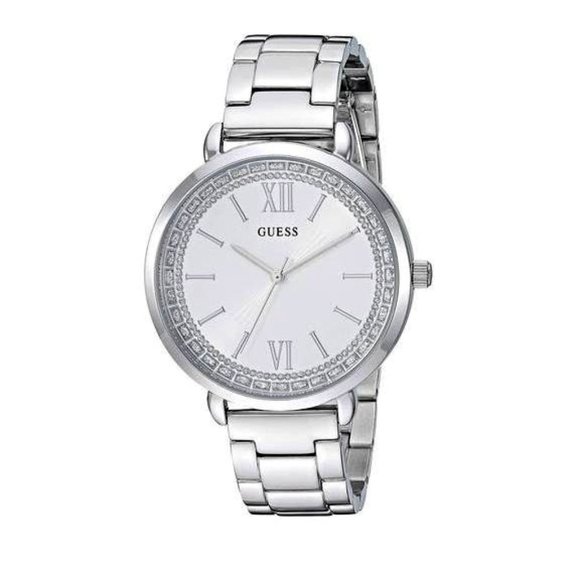 Guess Womens Posh white dial Stainless Steel Watch - Picture 1 of 10
